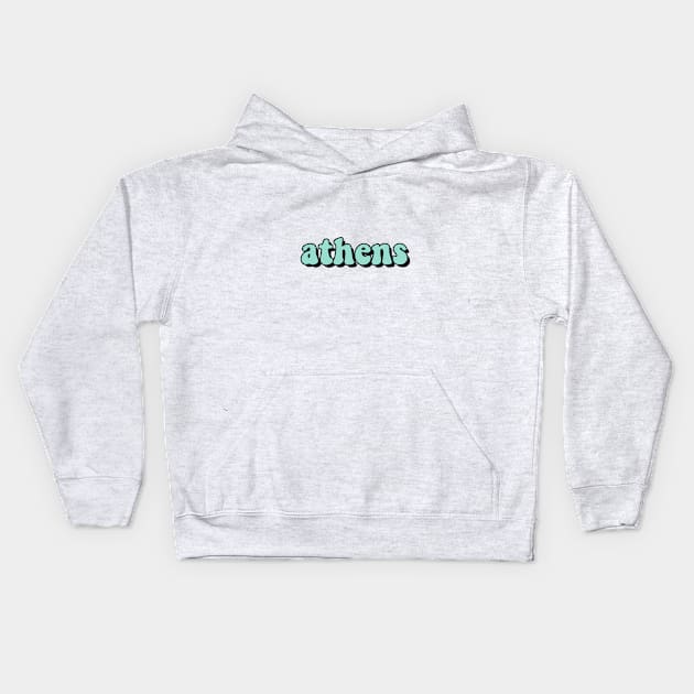 Mint Athens Kids Hoodie by AdventureFinder